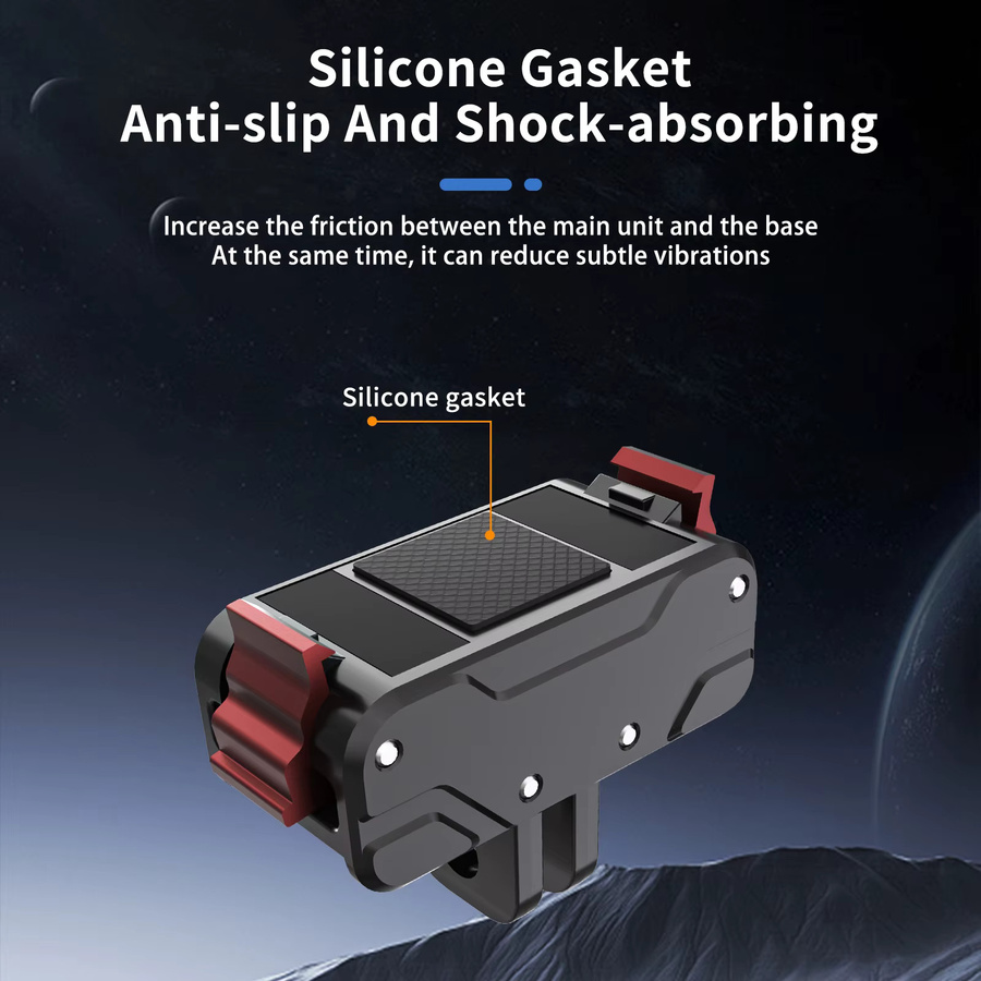 DJI Magnetischer Base Mount Adapter mit Quick Release und Anti-Rutsch-Stoßdämpfung für DJI Action 3, 4 und 5 Pro, Schwarz - Bild 3