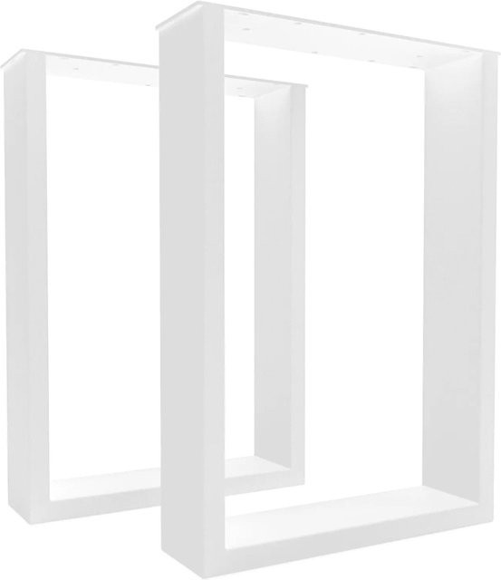 HEVVA Tischbeine BASEL 2er Set Weiß, Metall, Tiefe: 30 cm, Höhe: 43 cm - Bild 1