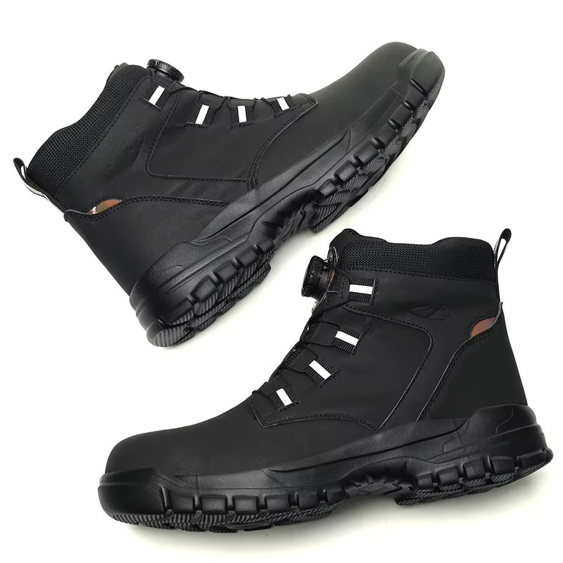 Wasserdichte Sicherheitsstiefel für Herren mit Stahlkappe und durchstichsicherem Schutz in Schwarz - Bild 4