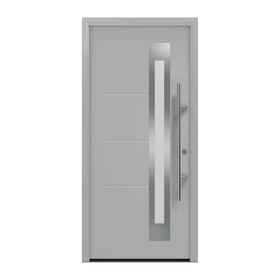 EcoStar Haustür Isopro Secur IPS 780S mit Glaseinsatz, Weißaluminium, B/H: 110 x 210 cm, DIN Rechts, RC2 Sicherheitsschutz - Bild 2