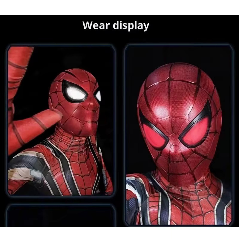Marvel Iron Spider Helm, 1:1 lebensgroße tragbare Maske, Rot - Bild 4