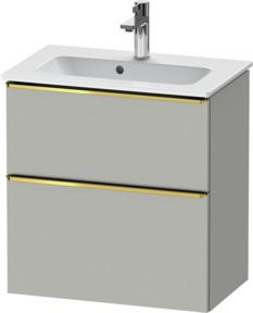 Duravit Waschtischunterschrank D-Neo Compact, grau glänzend, wandhängend, B: 61,0 cm, T: 37,2 cm, H: 62,5 cm - Bild 1