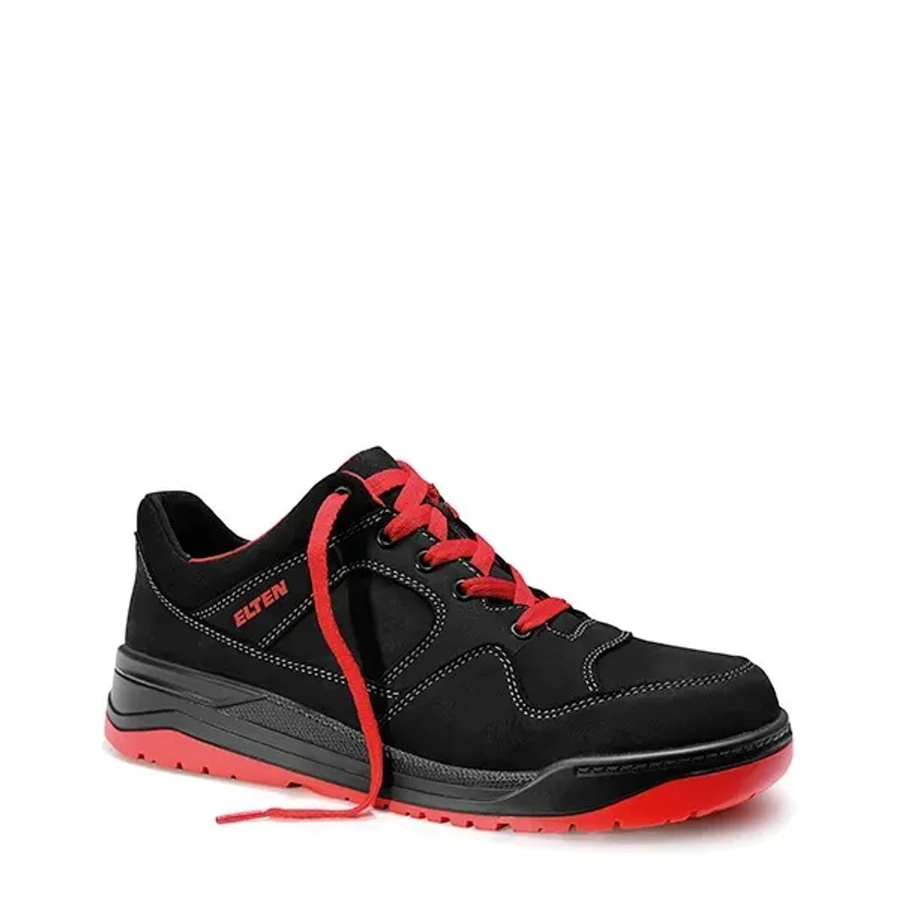 Elten Sicherheitshalbschuh Maverick S3 ESD aus Leder in Black-Red, Größe 40 - Bild 2