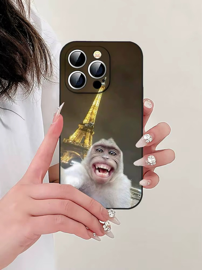 Lustige Affen-Handyhülle für Apple iPhone 11 bis 17 Pro Max Plus, weiche TPU-Hülle, multicolour - Bild 7