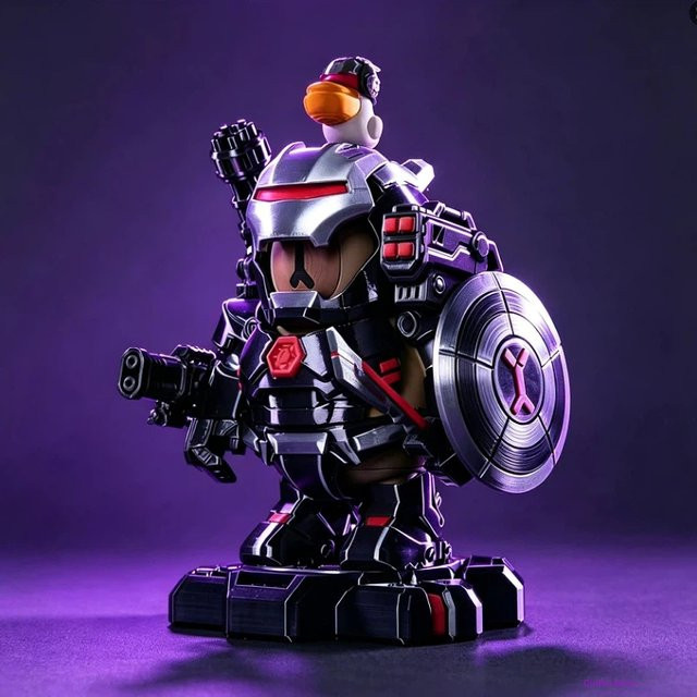 Marvel Mecha-Enten-Figur, Schwarze Krieger-Version, Einzelfigur - Bild 1