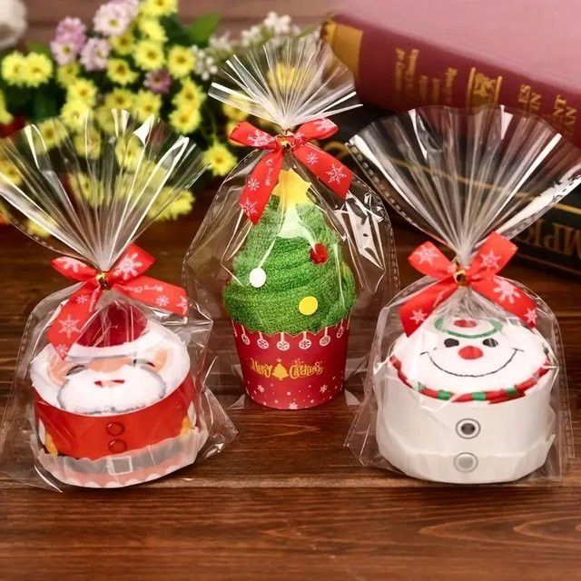 3er-Set ZQNYCY Cartoon Santa und Schneemann Handtücher aus Frottee für Küche und Badezimmer - Bild 1