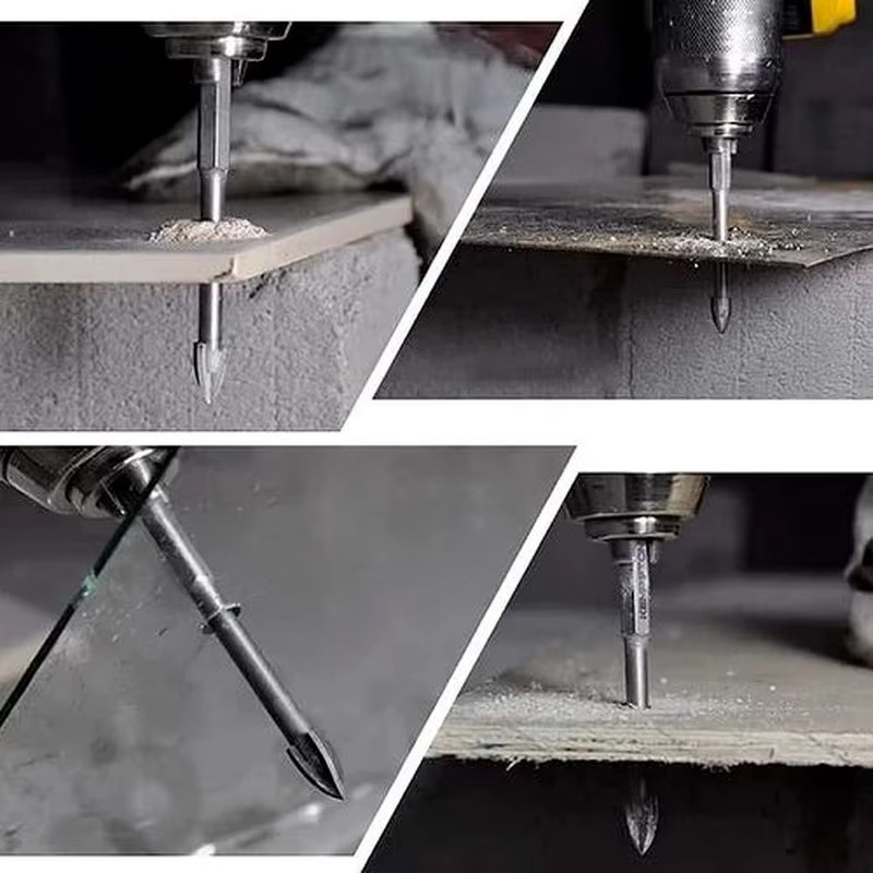 HZFWDMH Hartmetallbohrer Set in Gold für Glas, Keramikfliesen, Keramik und Beton mit vierseitiger Schneidfunktion - Bild 5