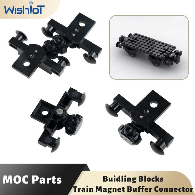 stemedu Zug-Magnet-Puffer-Verbinder, Technologie-Bausteine, Schwarz - Bild 1