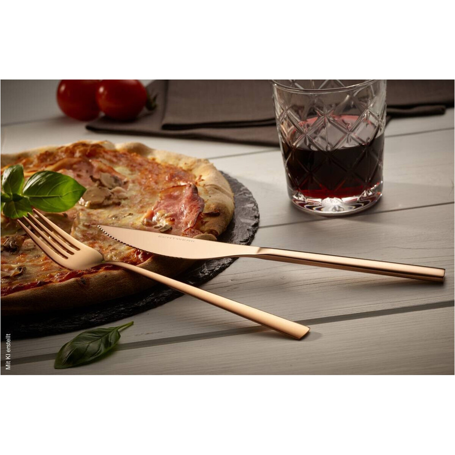ECHTWERK Pizzabesteck-Set Bari aus Edelstahl in Bronze, 8-tlg. - Bild 2