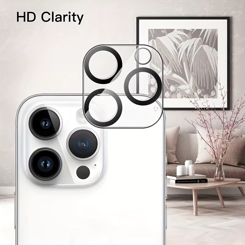 2er-Set Displayschutzfolie aus gehärtetem Glas und 2er-Set Kameraobjektivschutz für Apple iPhone 11 bis iPhone 17 Pro Max, transparent - Bild 5