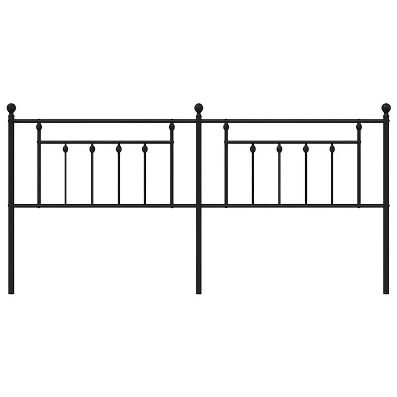 Vidaxl Metall-Kopfteil in Schwarz im klassischen Design, Breite: 200 cm - Bild 4