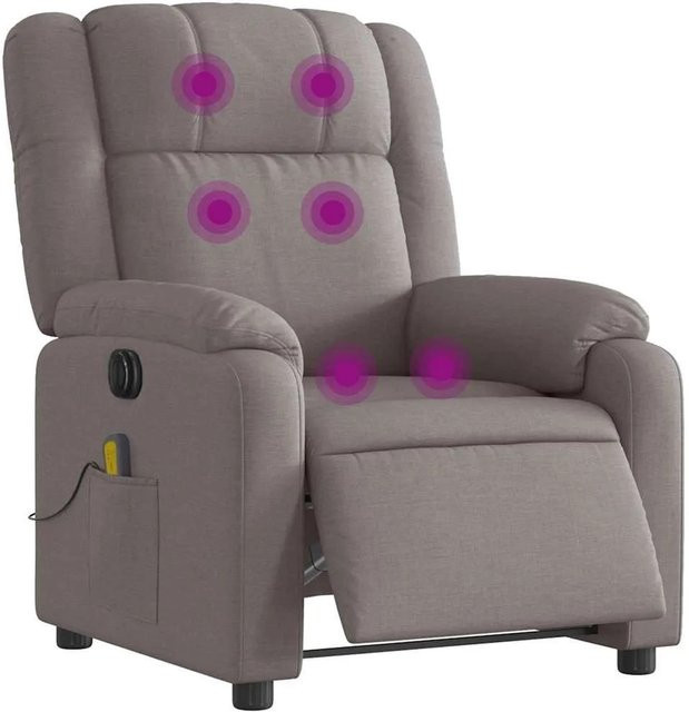 vidaXL Elektrischer Massagesessel in Taupe aus Stoff - Bild 1