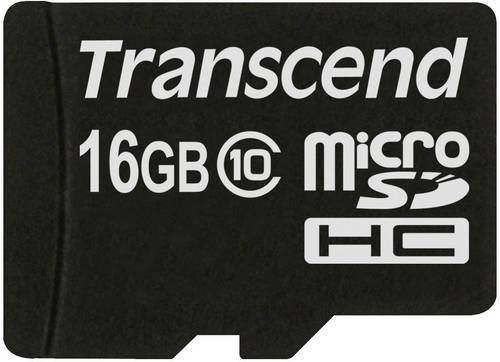 Transcend Premium microSDHC Industrial Speicherkarte Class 10 16 GB in Schwarz - Bild 1