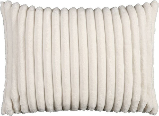 Dekokissen Luxus Flanell von Poco in Offwhite, Material: Polyester, B/L: 70 x 50 cm - Bild 1