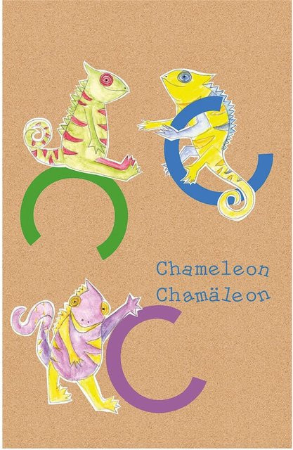 Komar Wandbild ABC Animal C, Poster für Kinder, Mehrfarbig, Breite: 50 cm, Höhe: 70 cm - Bild 1
