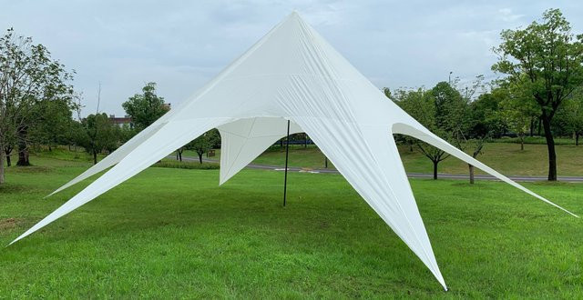 TPFGarden Partyzelt in Weiß mit gebogenem Design aus Polyester - Bild 1