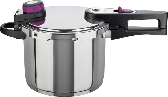 GSW Schnellkochtopf System Plus aus Edelstahl in Silber, Durchmesser: 22 cm, Volumen: 6 l, inklusive Einsatz - Bild 1