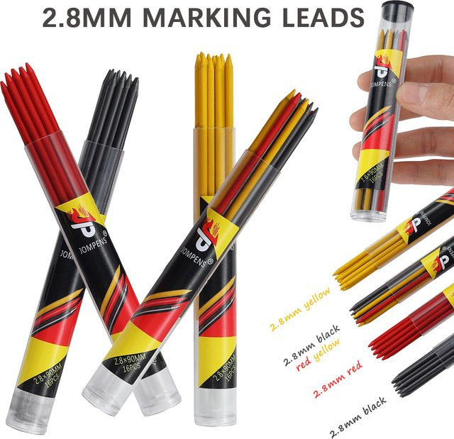 MROOFUL Mechanikbleistiftminen 2,8 mm in Multicolour für Holzbearbeitung und Architekten, 1 Box - Bild 1