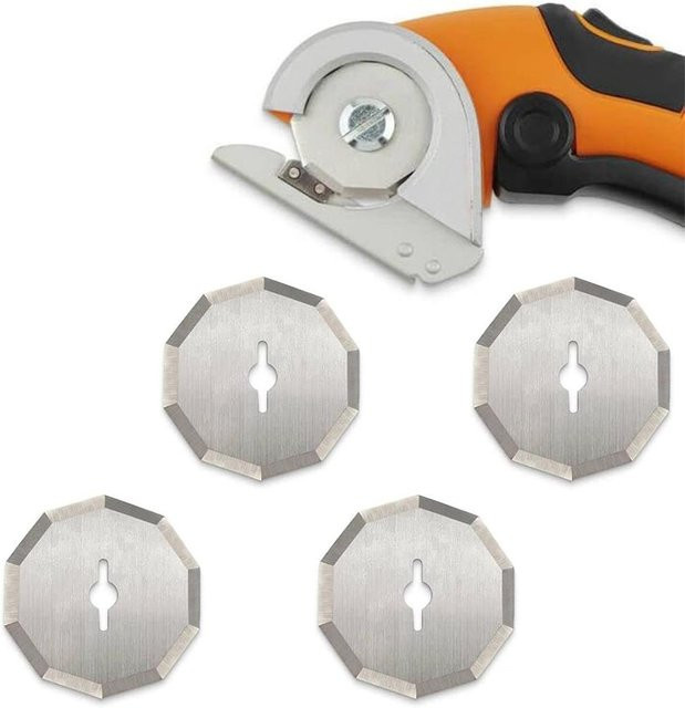 4 Stück Rotationsmesser-Scheiben 28mm passend für Worx WX2300 Zipsnip RC2600K RC2601 RC2602 WX080L in Silber - Bild 1