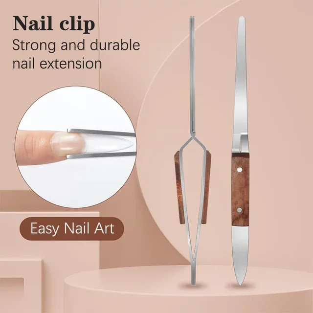 Nagel Clip Nail Art Tool mit Holzgriff für professionelle Maniküre - Bild 1