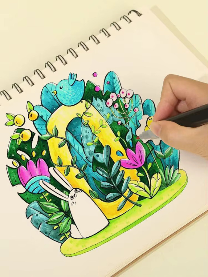 168-teiliges Set bunte Marker-Stifte für Manga und Kunst zum Zeichnen und Skizzieren in Mehrfarbig - Bild 8