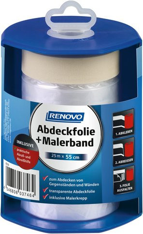 RENOVO Malerband aus Kunststoff in Transparent inklusive Dispenser - Bild 1