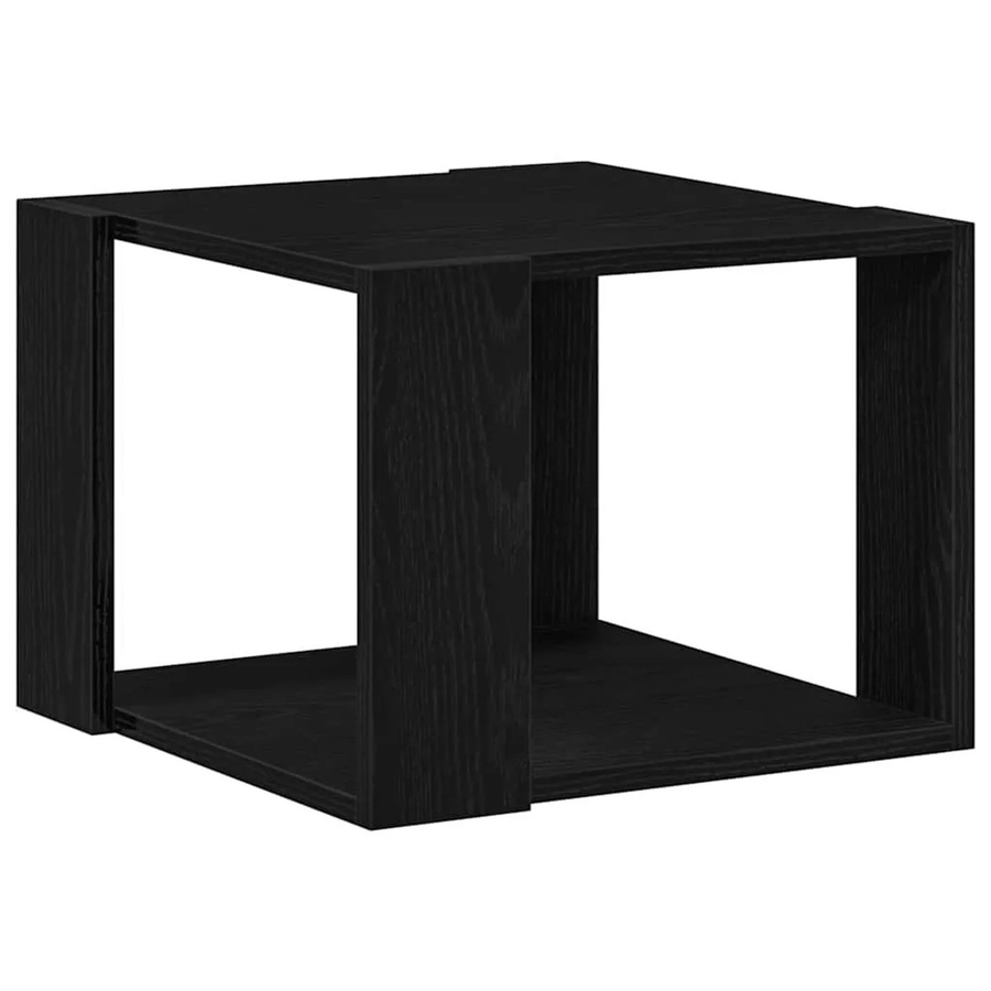 vidaXL Couchtisch in Schwarz und Eichen-Optik aus Holzwerkstoff, B/T/H: 40 x 40 x 30 cm - Bild 2