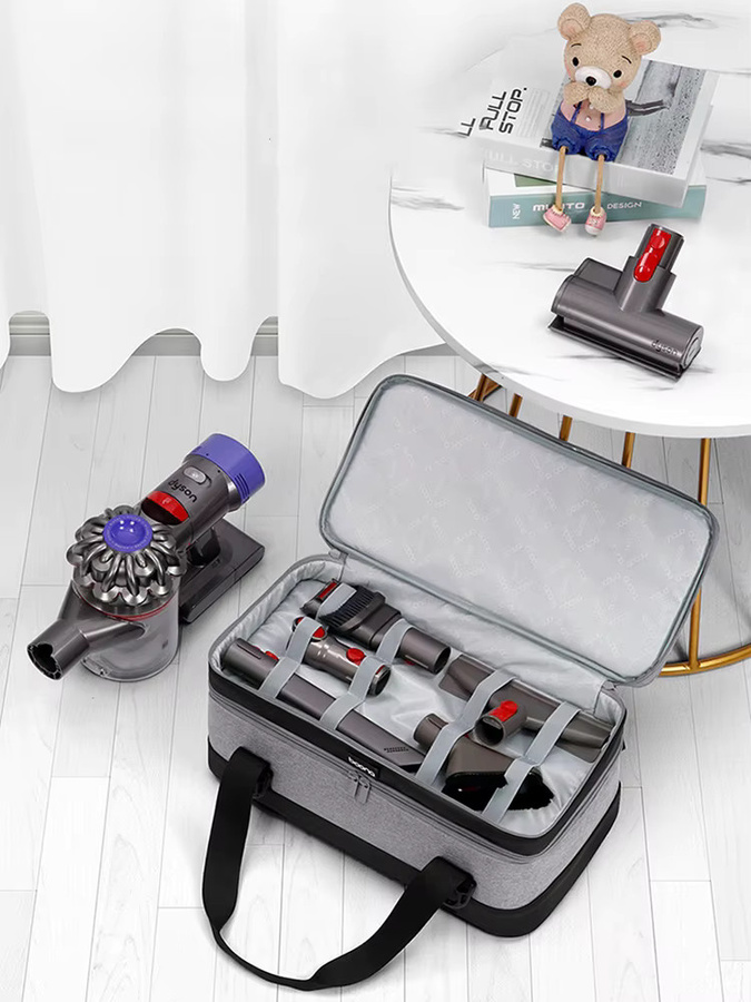 Multifunktionale Reise-Organizer-Tasche für Dyson V7 Zubehör in Grau und Schwarz, B/T/H: 41,0 x 18,5 x 0 cm - Bild 3