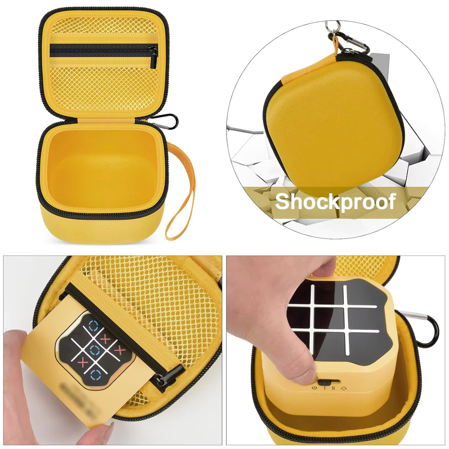 Schutzhülle kompatibel mit GiiKER Tic Tac Toe Bolt 3-in-1 Handheld Puzzle Spielekonsole in Schwarz und Gelb - Bild 4