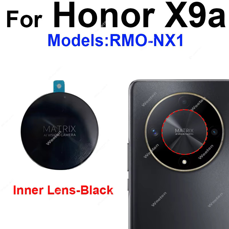 Honor X9a RMO-NX1 Ersatz-Objektivglas für die Rückkamera inklusive Aufkleber und innerem Kameraring - Bild 3