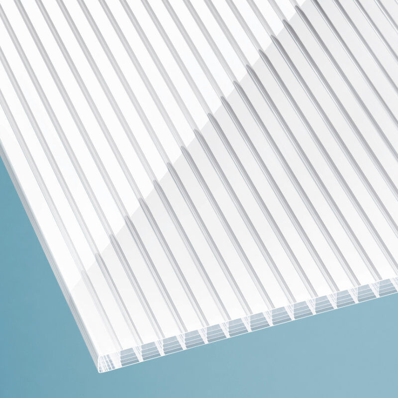 Scobalit Stegfünffachplatte aus Polycarbonat, 16 mm, Breite: 98 cm, glasklar/weiß - Bild 1