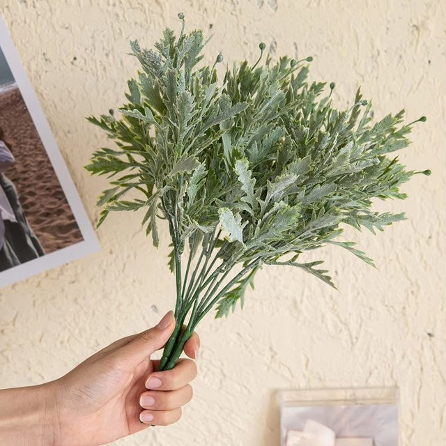 XIAOYINMO Künstliche Chrysanthemen in Grün als florale Dekoration für Hochzeit, Valentinstag und Fotografie - Bild 1