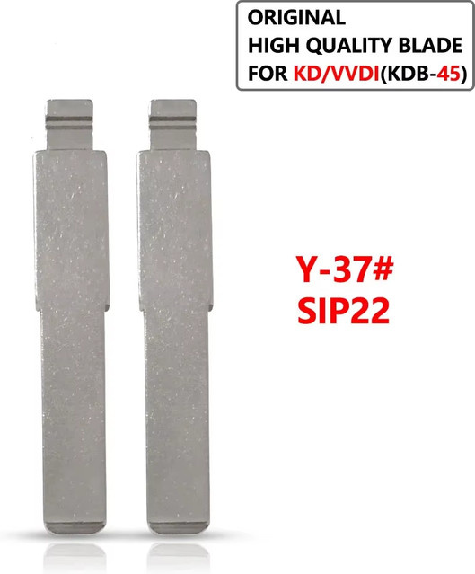 KEYDIY SIP22 Klappschlüsselklinge Y37 in Silber für Xhorse und Keydiy universelle Fernbedienungs-Klappschlüsse (10/20 Stück) - Bild 1