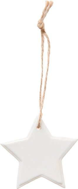 Rico Design Porzellanhänger Stern in Weiß, Durchmesser: 7,5 cm - Bild 1