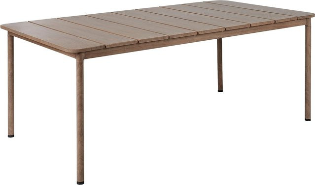 Beliani Gartentisch FLAVIA in Dunkelbraun aus Holz und Metall, B/T/H: 185 x 96 x 76 cm - Bild 1