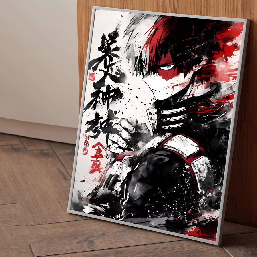 Selbstklebender Anime-Poster Druck Todoroki Shoto Motiv in Mehrfarbig für Wohnzimmer und Schlafzimmer - Bild 5