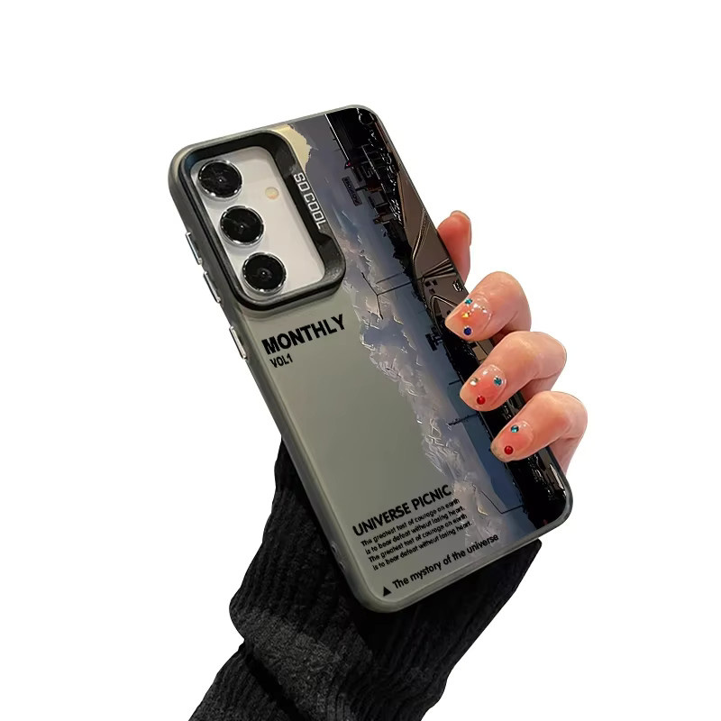 Highway & Sunset Handyhülle für Samsung Galaxy A56 A55 A54 A36 A35 A34 A26 A25 A24 A16 A15 A14 Laser Hard Case in Grau Multicolour - Bild 3