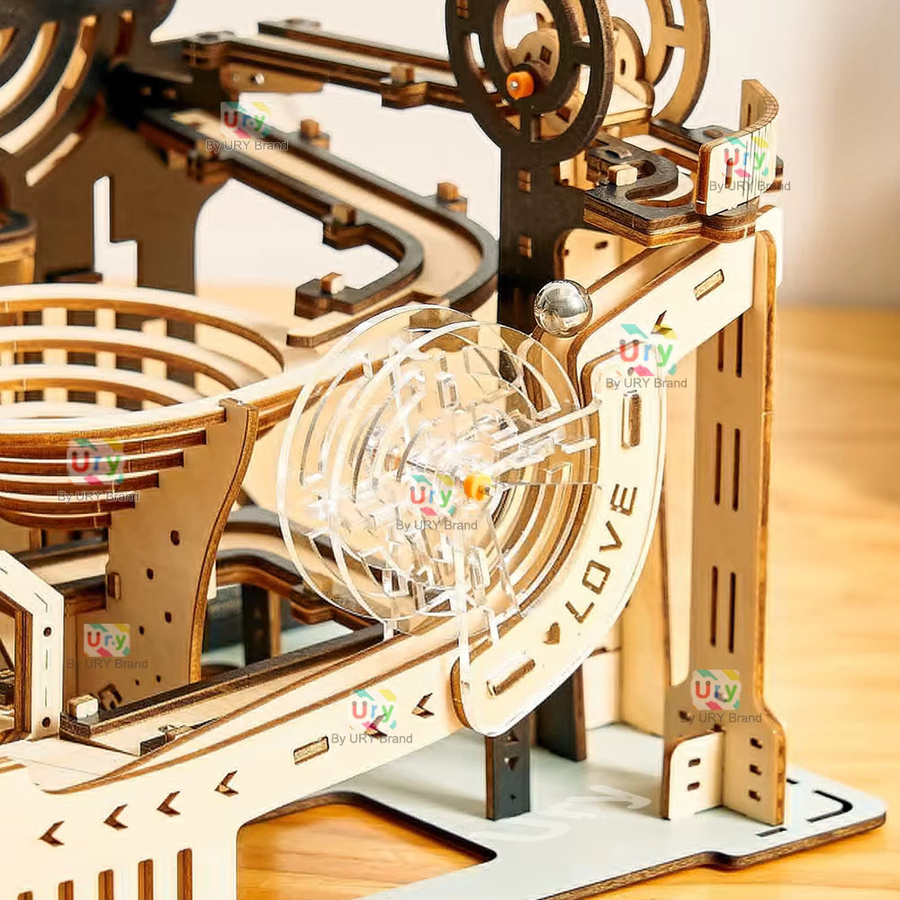 3D-Holzpuzzle Marmor-Lauf-Set, DIY, mechanische Schiene, Montagespielzeug - Bild 6