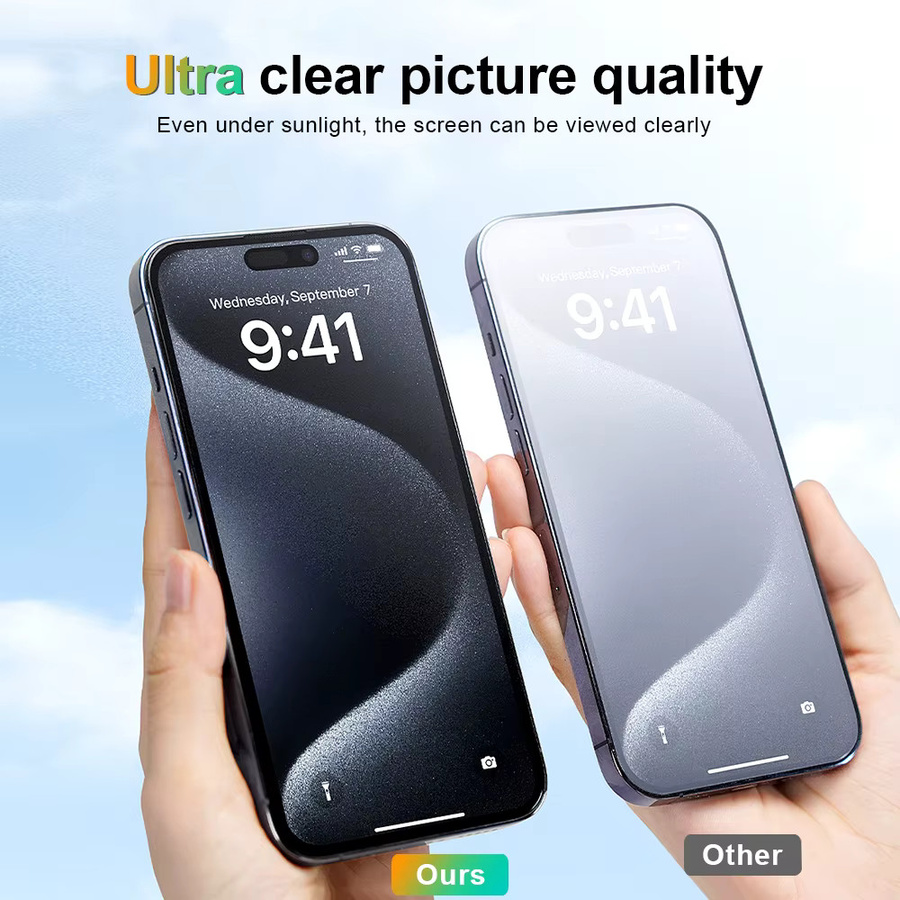 10er Set NYFundas Gehärtetes Glas Display Schutzfolie Transparent für iPhone 17 Air 16 Pro Max 15 Plus 14 13 12 11 X XS XR - Bild 5