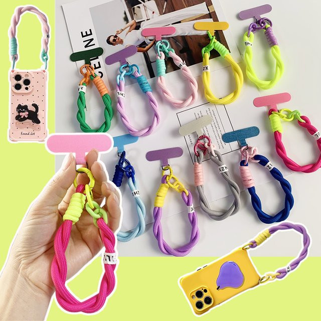 Handy-Lanyard von DOLANBIA als gewebtes Handgelenkband in Lila für Damen - Bild 1