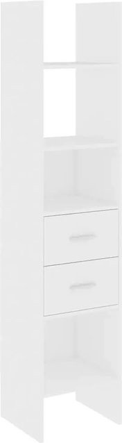 vidaXL Bücherregal Weiß aus Holzwerkstoff, B/T/H: 40 x 35 x 180 cm - Bild 1