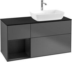 V&B Waschtischunterschrank Finion in Anthrazit lackiert, Breite: 120 cm, Tiefe: 50,1 cm, Höhe: 50,1 cm - Bild 1