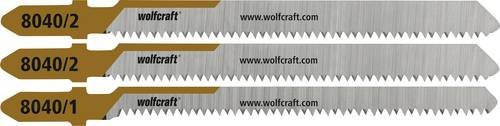 Wolfcraft Projektset Stichsägeblätter für Holz und Laminat, 3 Stück, Silber - Bild 1