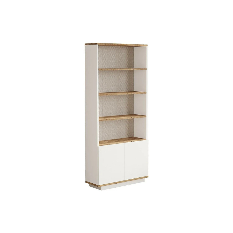 Bücherregal Lotula in Naturfarben Hell und Weiß, B/T/H: 75,5 x 26,8 x 168,3 cm - Bild 2
