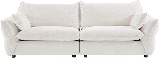 Zomilo Sofa in Elfenbein ohne Schlafmöglichkeit aus Chenille-Stoff - Bild 1