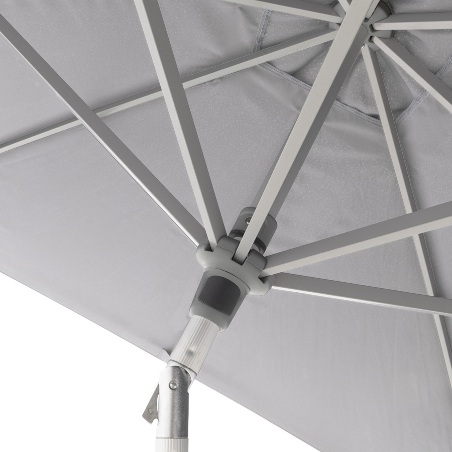 Doppler Sonnenschirm Act Auto-Tilt Mittelstockschirm, hellgrau, B/T: 240 x 240 cm - Bild 2