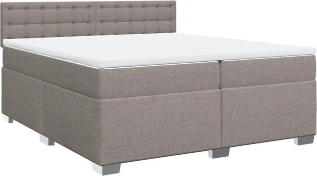 vidaXL Boxspringbett mit Matratze Hybrid-Design in Taupe, B/T: 200 x 200 cm - Bild 1