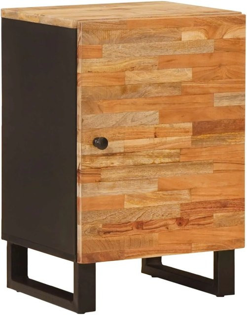 vidaXL Badezimmerschrank aus Massivholz Mango in Natur, B/T/H: 38 x 33,5 x 58 cm - Bild 1