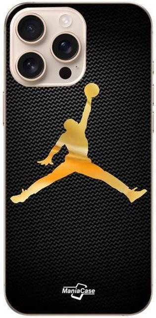 MANIACASE iPhone 16 Pro Hülle mit Jordan Logo 23 in Gold - Bild 1