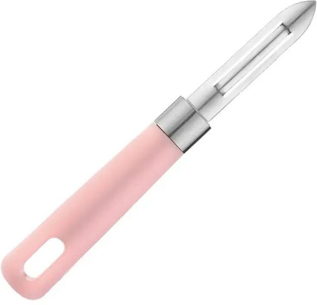 NATAWA Gemüseschäler aus Edelstahl in Pink für Obst und Kartoffeln - Bild 1